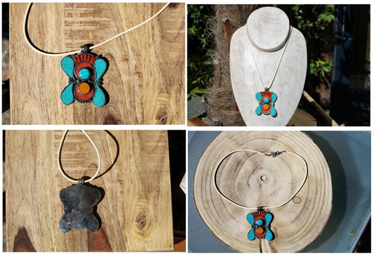 Coral  2x Turquoise Native Tribal Ethnic Jewelry Tibet Tibetan