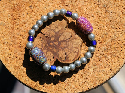 Color-changing Mood Mirāja collection. Glass Pearl Graphite . Impressive beads for special jewelry with Mirage Mood Persian Beauty Bead