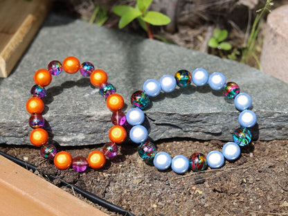 SET 3D Miracle beads bracelets. Bracelets festival, rave bracelets, parties, party, 3D miracle beads, 3D beads. Illusion beads.