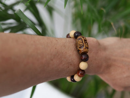 Wooden Spiral bead combined with maple and hornbeam wood. Cultural or Spiritual Significance. a form of self-expression