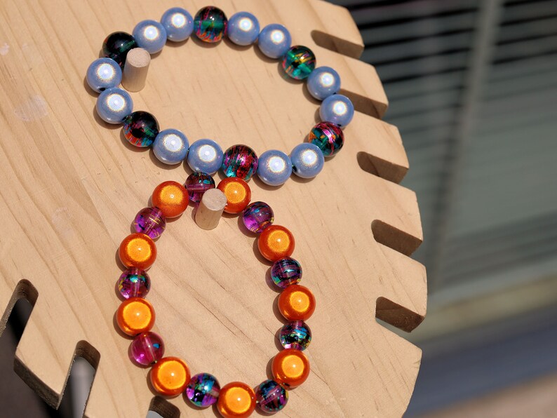 SET 3D Miracle beads bracelets. Bracelets festival, rave bracelets, parties, party, 3D miracle beads, 3D beads. Illusion beads.