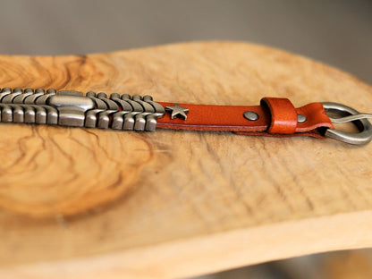 Red leather Bracelet, Leather Bracelet, Wire-cable Chain, metal button leather Bracelet, brown Leather Wrap Bracelet,poppers,chunks, buttons
