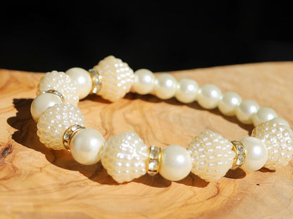 Unique design Hombre acrylic berry beads with Rhinestone Rondelle Crystal Round Loose Spacer Bead and Acrylic pearls