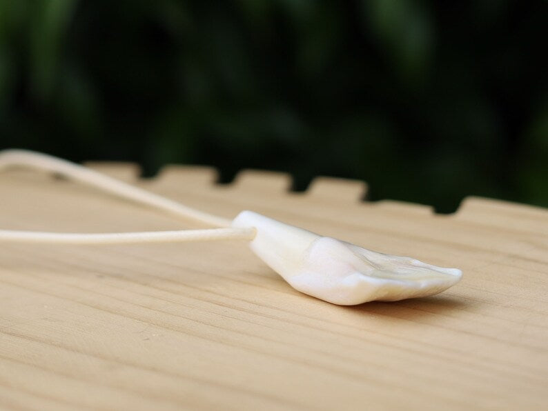 Large Native American Pendant: Buffalo Tooth. The buffalo tooth is a symbol of strength, resilience, and connection to nature.