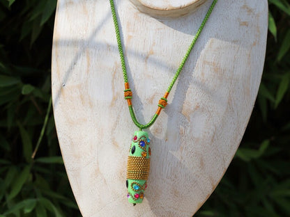 3 models special Indonesia Handmade Bead, with Rhinestone and Iron Findings, Rice, Platinum Metal Color Aluminum Cores