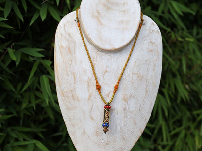 Handmade Indonesia Beads, with Brass Findings, Nickel Free, Bone, Raw(Unplated), Colorful