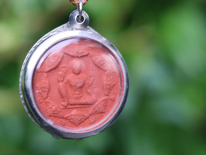 Thai Red Amulet Pendant Buddha LP Phra Thong. Thai Amulet Pendant Necklace Charm, Thai Amulet Pendant, Amulets from Thailand, Thai Buddha