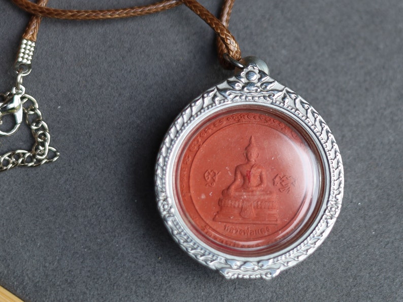 Thai Red Amulet Pendant Buddha LP Phra Thong. Thai Amulet Pendant Necklace Charm, Thai Amulet Pendant, Amulets from Thailand, Thai Buddha