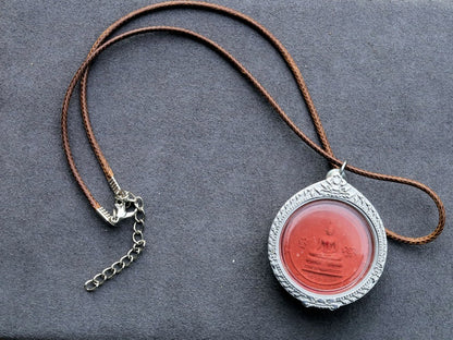 Thai Red Amulet Pendant Buddha LP Phra Thong. Thai Amulet Pendant Necklace Charm, Thai Amulet Pendant, Amulets from Thailand, Thai Buddha