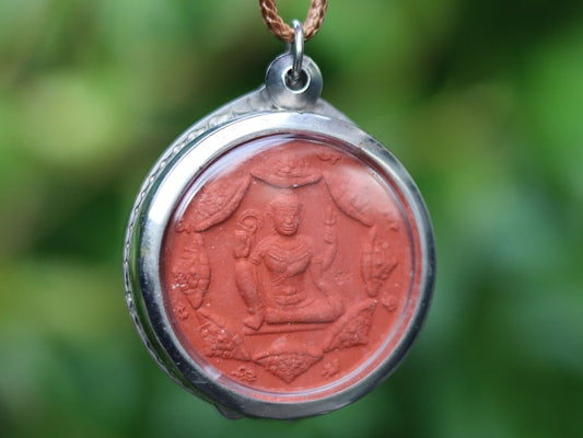 Thai Red Amulet Pendant Buddha LP Phra Thong. Thai Amulet Pendant Necklace Charm, Thai Amulet Pendant, Amulets from Thailand, Thai Buddha