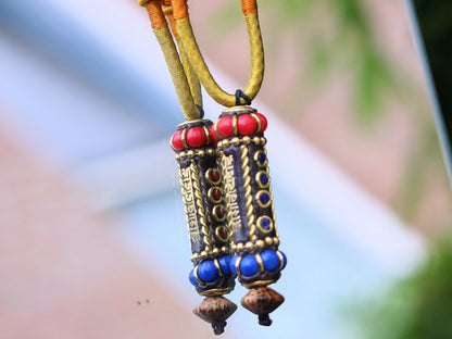 Handmade Indonesia Beads, with Brass Findings, Nickel Free, Bone, Raw(Unplated), Colorful
