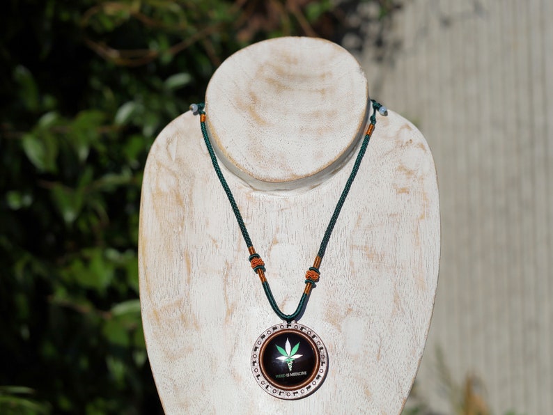 Marijuana pendant necklace, Psychedelic Pot Leaf Leaves, marijuana, cannabis, weed, pot, ganja,herb, Mary Jane,420, THC,blunt,bong