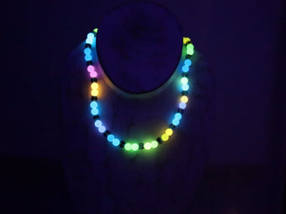 Glow UV Necklace, Party, festival, necklaces Rave, necklace, accessories Glow, bead, necklace LED, light-up, necklace