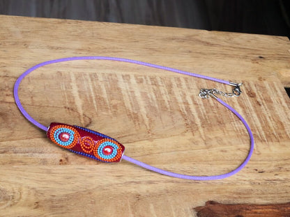 Rice Handmade Indonesia Beads, with Platinum Metal Color Aluminum Cores and Iron Findings, Red, 46~47.5x17.5mm, Hole: 4mm