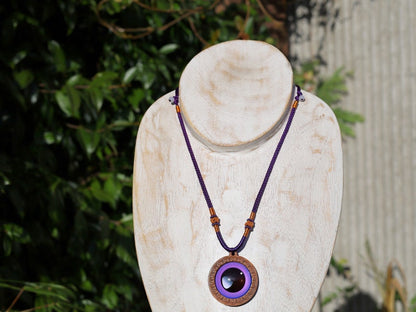 Dragon Eyes necklace, different colors, strength, power, and authority, Wood Cabochon, personal empowerment and self-assurance