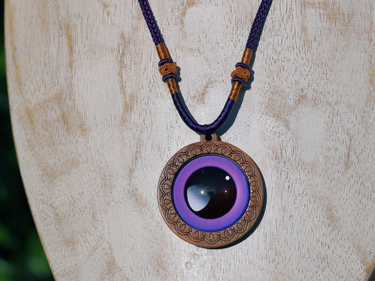 Dragon Eyes necklace, different colors, strength, power, and authority, Wood Cabochon, personal empowerment and self-assurance