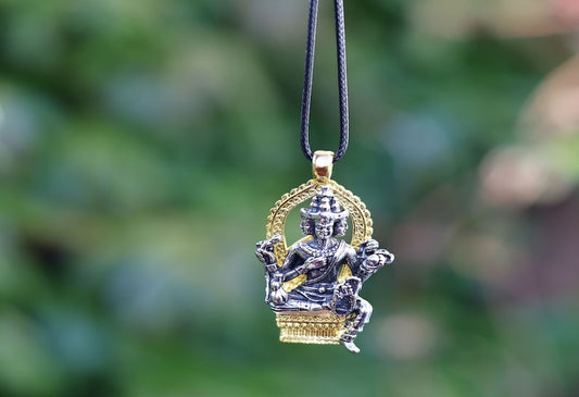 Exquisite Buddhist Sculpture Buddha Pendant necklace. Reminder of the path toward enlightenment and the pursuit of inner peace