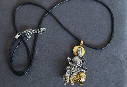 Particular Buddhist Sculpture Buddha Pendant necklace.  reverence for the Buddha's teachings, a reminder of mindfulness