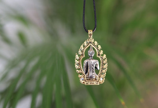 Noteworthy Buddhist Sculpture Buddha Pendant necklace. source of inspiration for leading a compassionate and mindful life