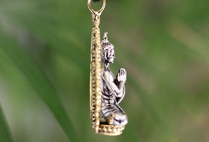 Noteworthy Buddhist Sculpture Buddha Pendant necklace. source of inspiration for leading a compassionate and mindful life