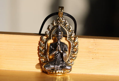 Noteworthy Buddhist Sculpture Buddha Pendant necklace. source of inspiration for leading a compassionate and mindful life