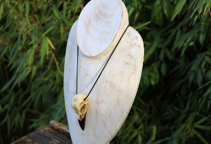 3D Raven Bird Skull Necklace. Each piece is a unique work of art, handcrafted from resin to capture the intricate details