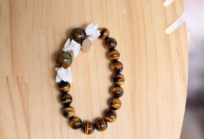 Real Snake Vertebrae with Dragon 15mm veins natural jade and Tiger Eye beads.snake jewelry can help bring closer to their own transformation