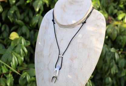 Chronotech Pendant with adjustable cord.  Silver steel. size 6mmx 41mm. weight 8gr. Chronotech is an Italian brand of watches