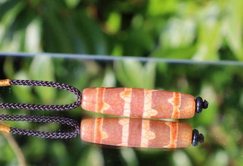Handmade Original Tibetan,Stripe Dzi Bead,Tibetan Chung, Utmost Pure Agate pendant necklace.   to get in tune with this bead