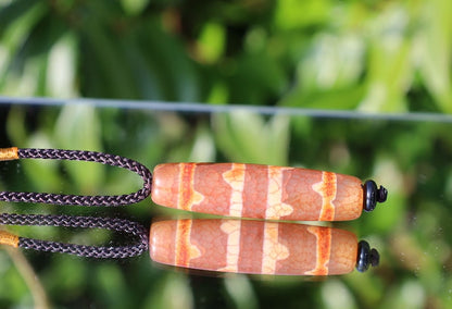 Handmade Original Tibetan,Stripe Dzi Bead,Tibetan Chung, Utmost Pure Agate pendant necklace.   to get in tune with this bead