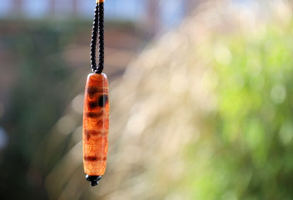 Handmade Original Tibetan,Stripe Dzi Bead,Tibetan Chung, Utmost Pure Agate pendant necklace.   to get in tune with this bead