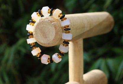 Old Tibetan Natural Tianzhu Agate Disc Beads Bracelet protective talisman. highly valuable beauty and their spiritual significance