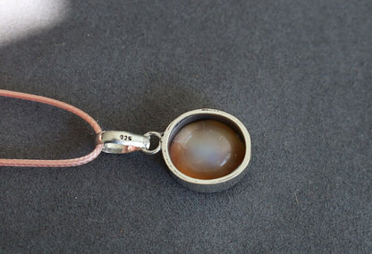 Shiva Eye (Shell) pendant, gemstone necklace, gemstone amulet, gemstone talisman, wajakaa design