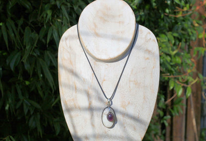 Scolecite, Amethyst 925, silver plated pendant.  Scolecite and Amethyst are both powerful crystals in the metaphysical world, each with unique properties and energies.
