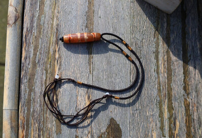 Handmade Original Tibetan,Stripe Dzi Bead,Tibetan Chung, Utmost Pure Agate pendant necklace.   to get in tune with this bead