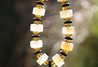 Old Tibetan Natural Tianzhu Agate Disc Beads Bracelet protective talisman. highly valuable beauty and their spiritual significance