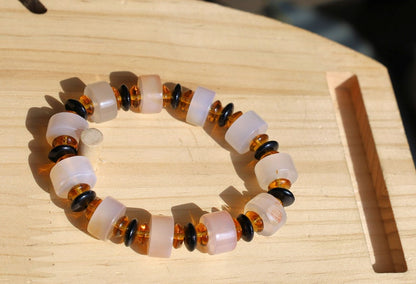 Old Tibetan Natural Tianzhu Agate Disc Beads Bracelet protective talisman. highly valuable beauty and their spiritual significance