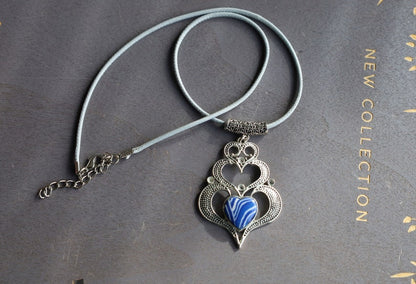 925 Silver Plated Blue white Calsilica  Calsilica,, is a man-made material known for its distinctive, highly individual appearance and vibrant layers of bold color.