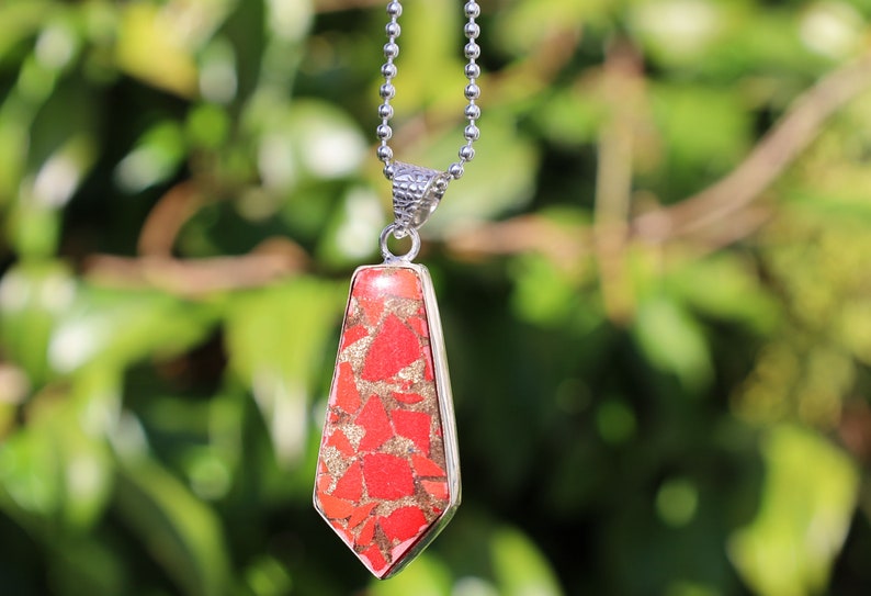 Red Coral Silver Plated pendant, gemstone necklace,gemstone amulet, gemstone talisman,gifts pendants
