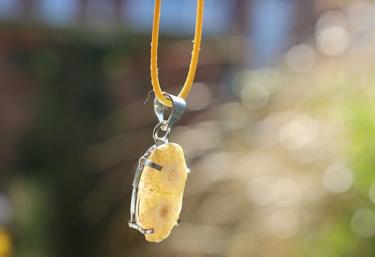 Yellow Solar Quartz. Gemstone pendant, gemstone necklace, gemstone amulet, gemstone talisman