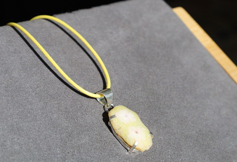 Yellow Solar Quartz. Gemstone pendant, gemstone necklace, gemstone amulet, gemstone talisman