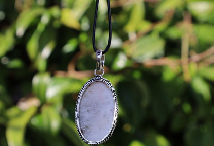 Scolecite, Amethyst 925, silver plated pendant.  Scolecite and Amethyst are both powerful crystals in the metaphysical world, each with unique properties and energies.