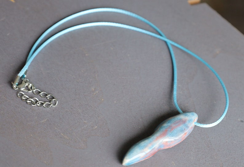 Raku Pottery SPIRAL GODDESS Pendant. Earth Mother Goddess