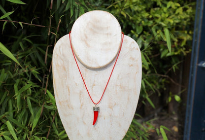 Red Coral Art Piece 925 Silver Plated Handmade Pendants. believed to provide protection and luck