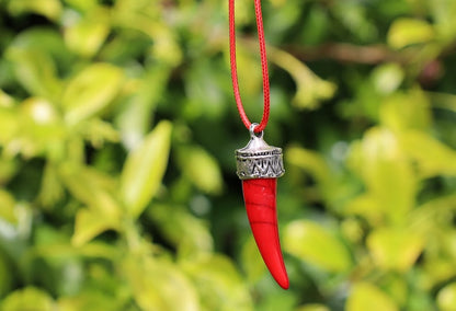 Red Coral Art Piece 925 Silver Plated Handmade Pendants. believed to provide protection and luck