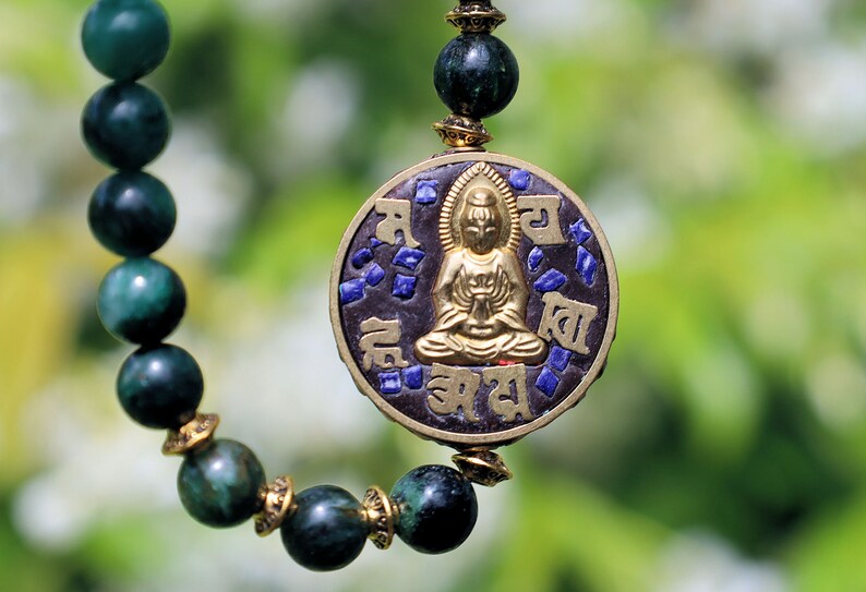 One-of-a-kind Handmade Indonesia Beads with Epidote ruby. Gorgeous,Stunning,Lovely.rare pairing