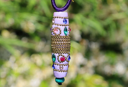 rare Rice Handmade Indonesia Beads with Hand Knotted Adjustable Cord String Necklace. Handmade Indonesian beads are exquisite and diverse