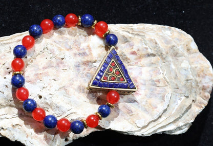 One-of-a-kind Handmade Indonesia Beads with Lapis Lazuli and Carnelian. Gorgeous,Stunning,Lovely