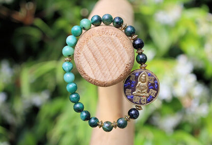 One-of-a-kind Handmade Indonesia Beads with Epidote ruby. Gorgeous,Stunning,Lovely.rare pairing
