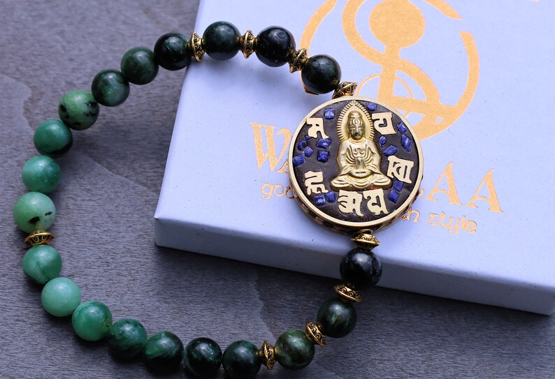 One-of-a-kind Handmade Indonesia Beads with Epidote ruby. Gorgeous,Stunning,Lovely.rare pairing